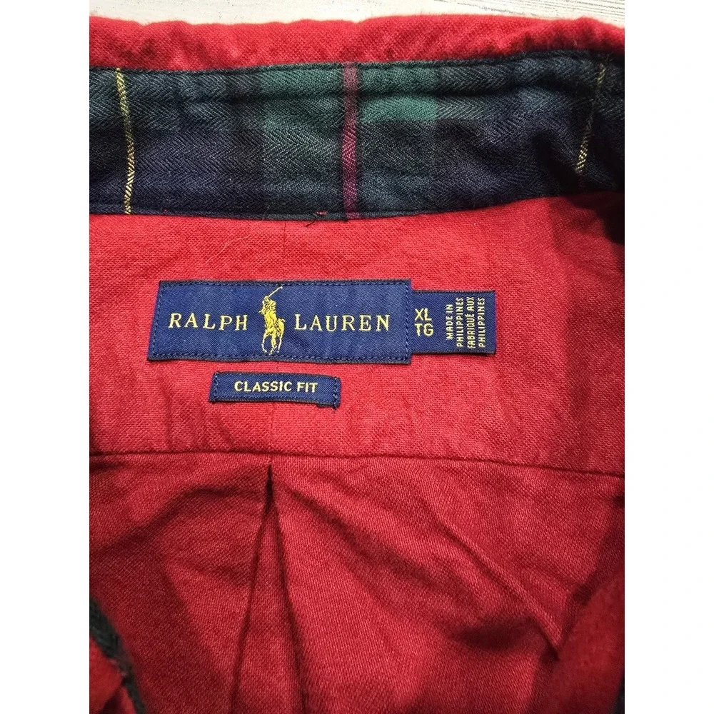 Polo Ralph Lauren Mens XL Red Cotton Button‎ Down Shirt Classic Fit 710769915004